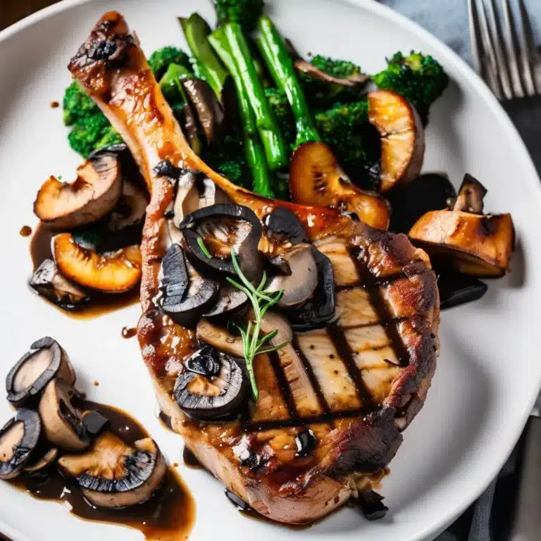 Veal Chop with Portobello Mushrooms