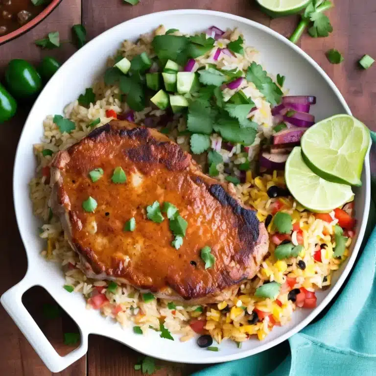 Tex-Mex Pork Chops and Rice Skillet
