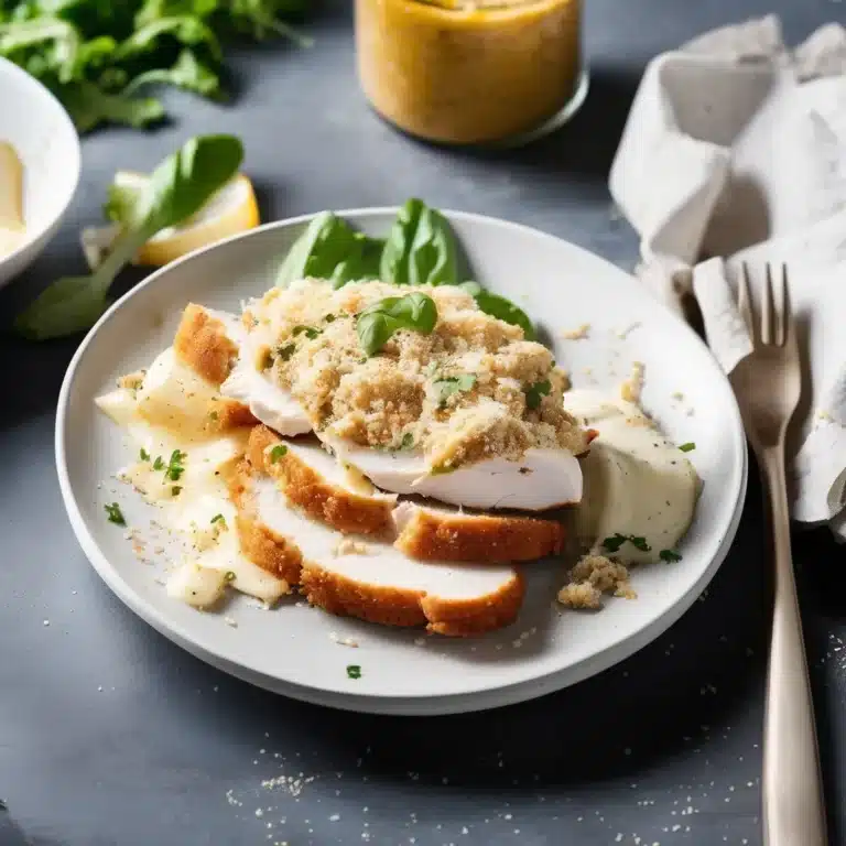 Simple Chicken Mayo with Parmesan and Bread Crumbs
