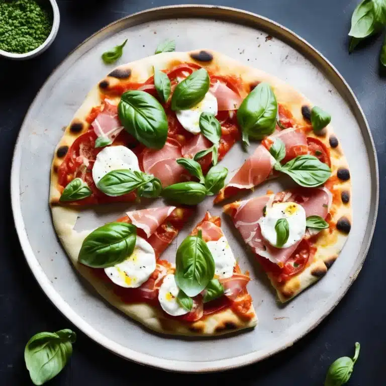 Naan Bread Margherita Pizza with Prosciutto