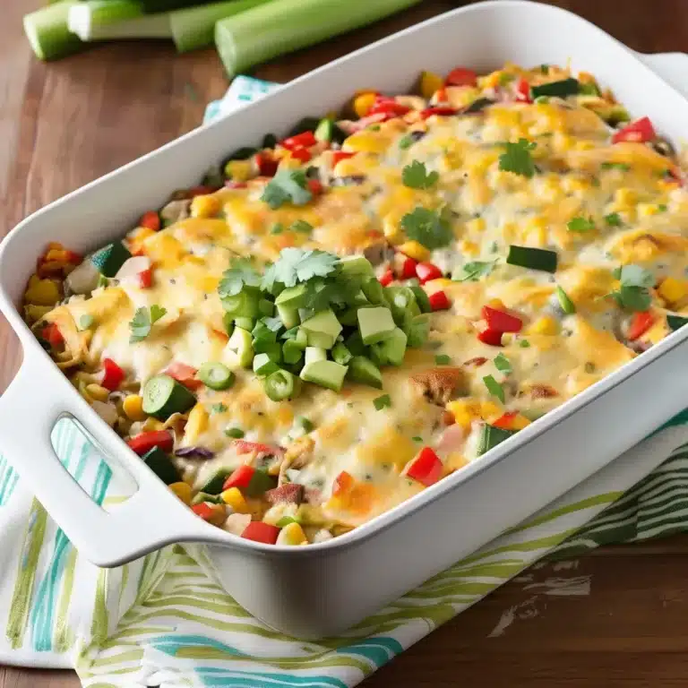 King Ranch Chicken and Fresh Veggie Casserole