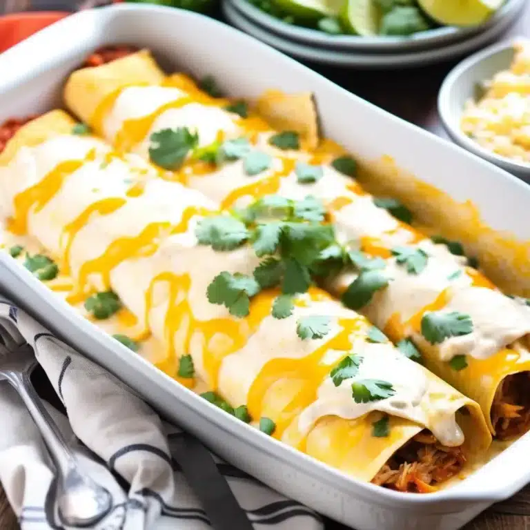 Creamy Mississippi Chicken Enchiladas