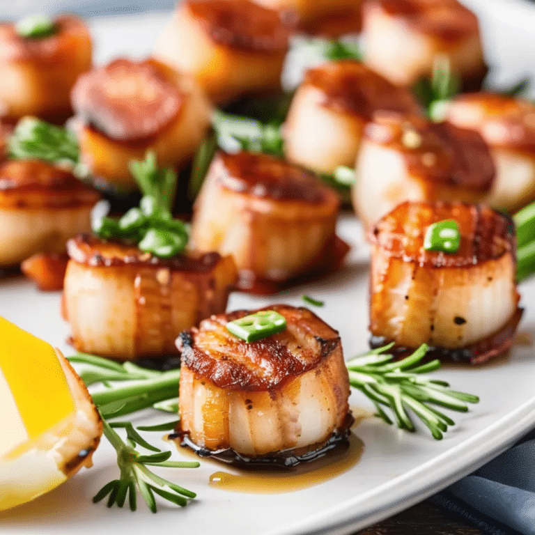 Air Fryer Bacon Wrapped Scallops