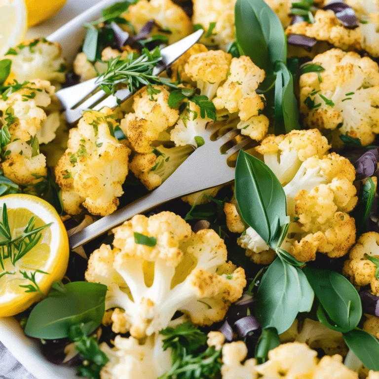 Air-Fryer Herb and Lemon Cauliflower