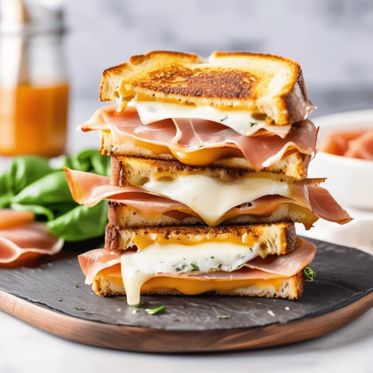 Air Fryer Prosciutto And Mozzarella Grilled Cheese