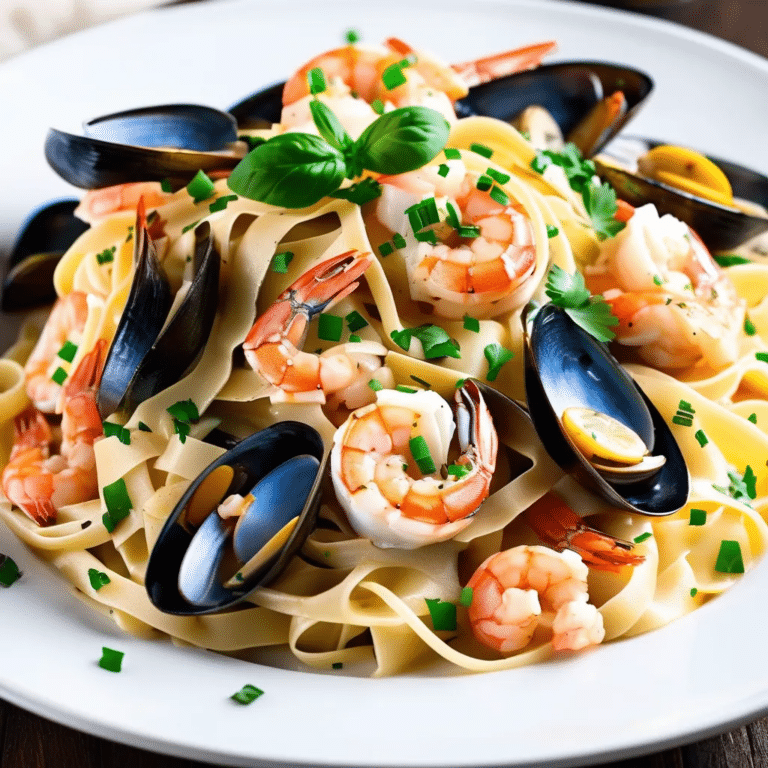 Alfredo Seafood Fettuccine