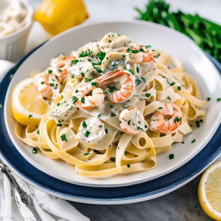 Alfredo Seafood Fettuccine