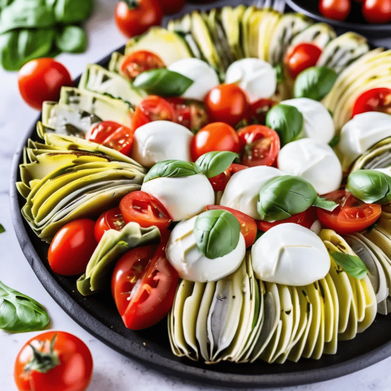 Artichoke Caprese Platter