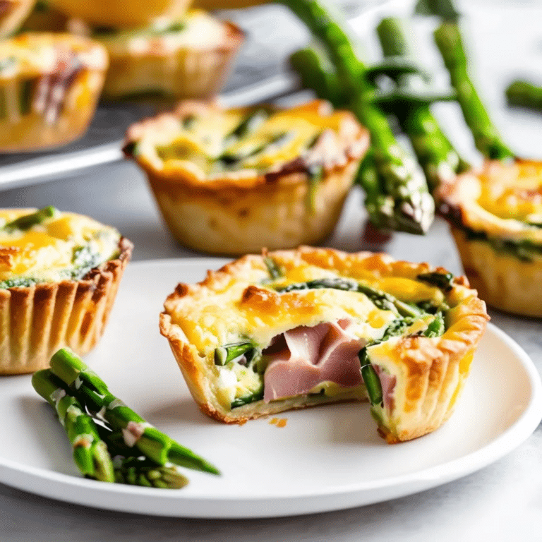 Asparagus And Ham Quiche Bites