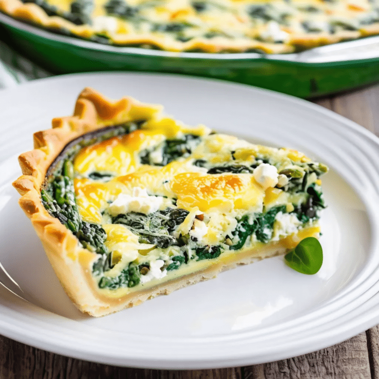 Asparagus, Spinach, And Feta Quiche