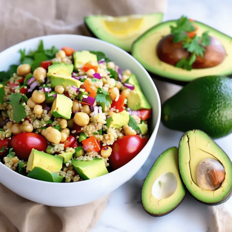 Avocado & Garbanzo Bean Quinoa Salad