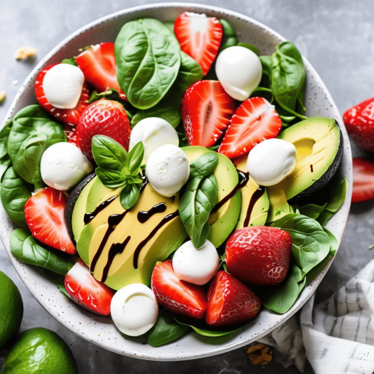Avocado Strawberry Caprese Salad