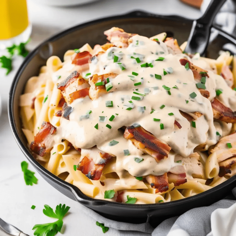 Bacon Chicken Alfredo