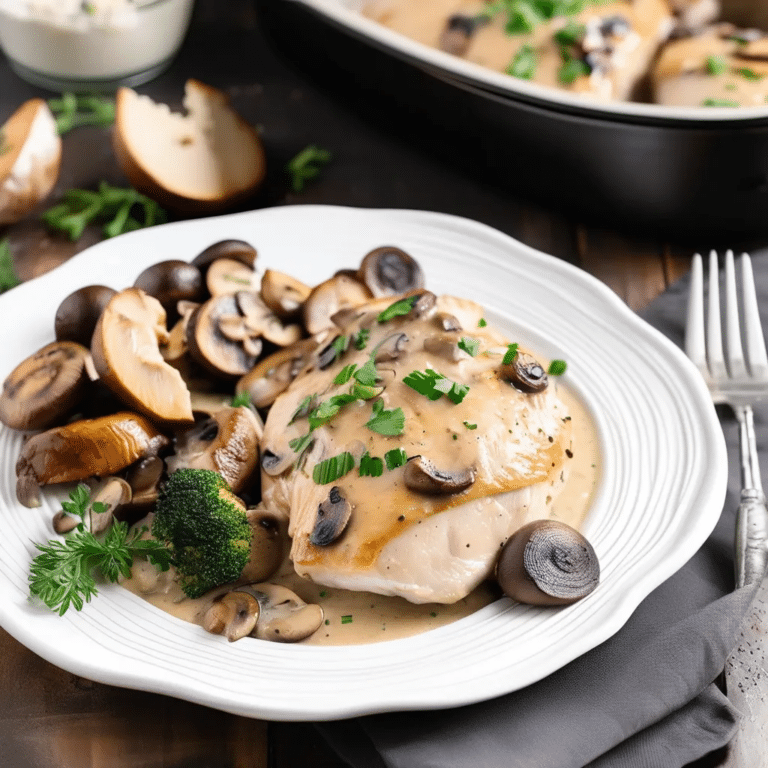 Baked Chicken And Mushrooms