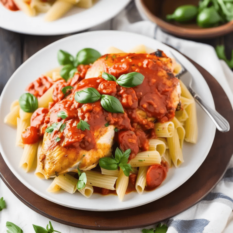 Baked Chicken With Pasta Sauce