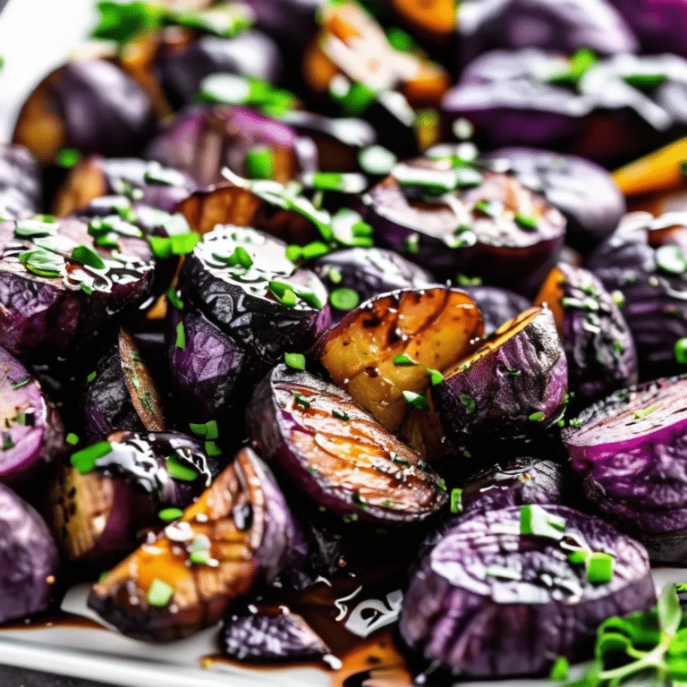 Balsamic Roasted Purple Potatoes