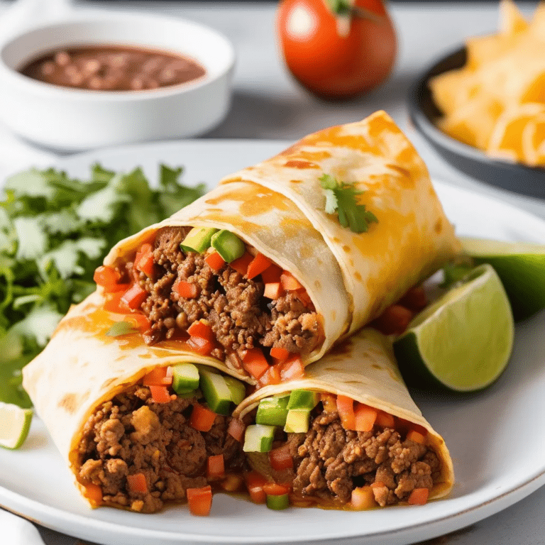 Beef Chimichangas