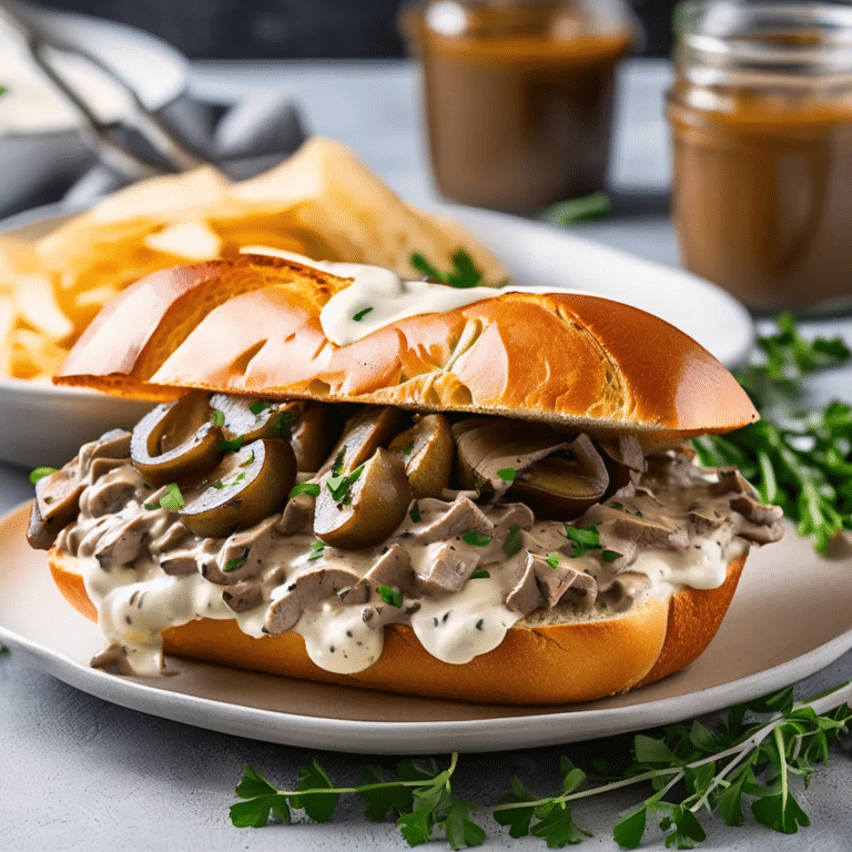 Beef Stroganoff Sandwich