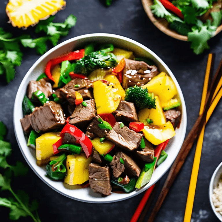 Beef and Pineapple Stir Fry