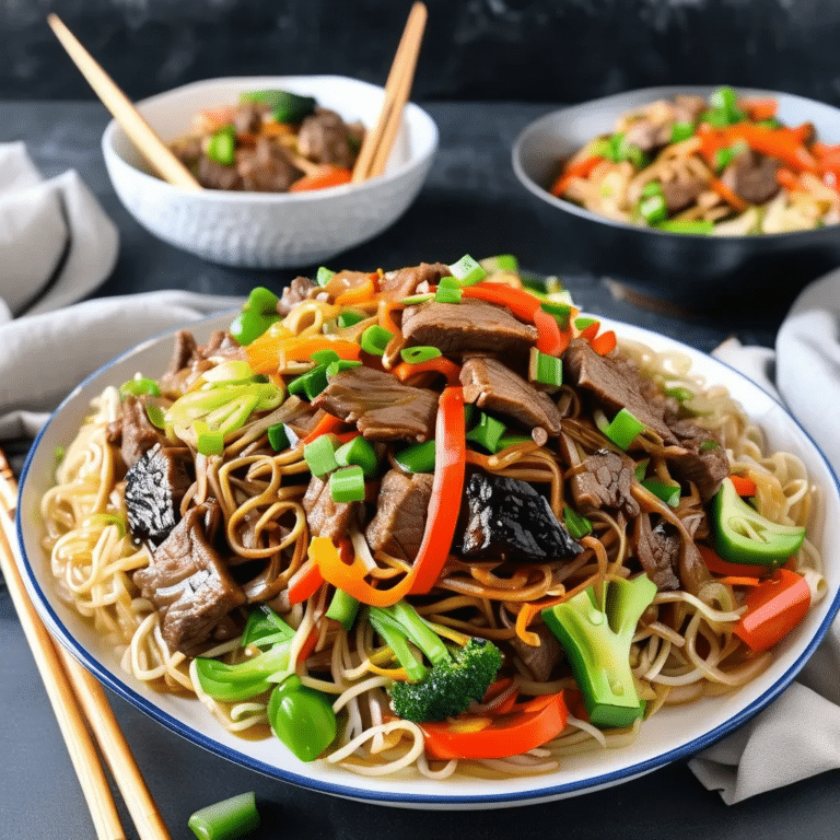 Beef and Vegetable Chow Mein
