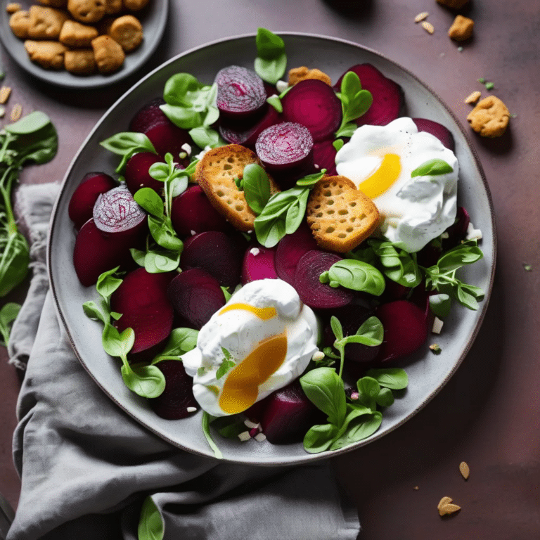 Beet And Burrata Salad With Fried Bread