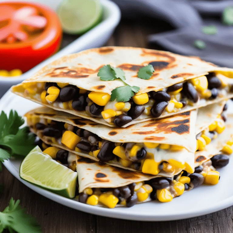 Black Bean And Corn Quesadillas