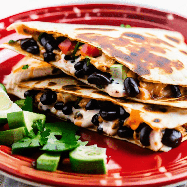 Black Bean Chicken Quesadillas