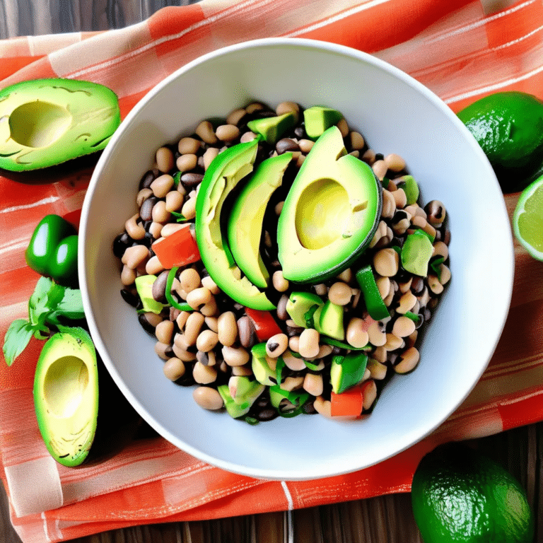 Black-Eyed Pea Salad with Avocado and Jalapeno