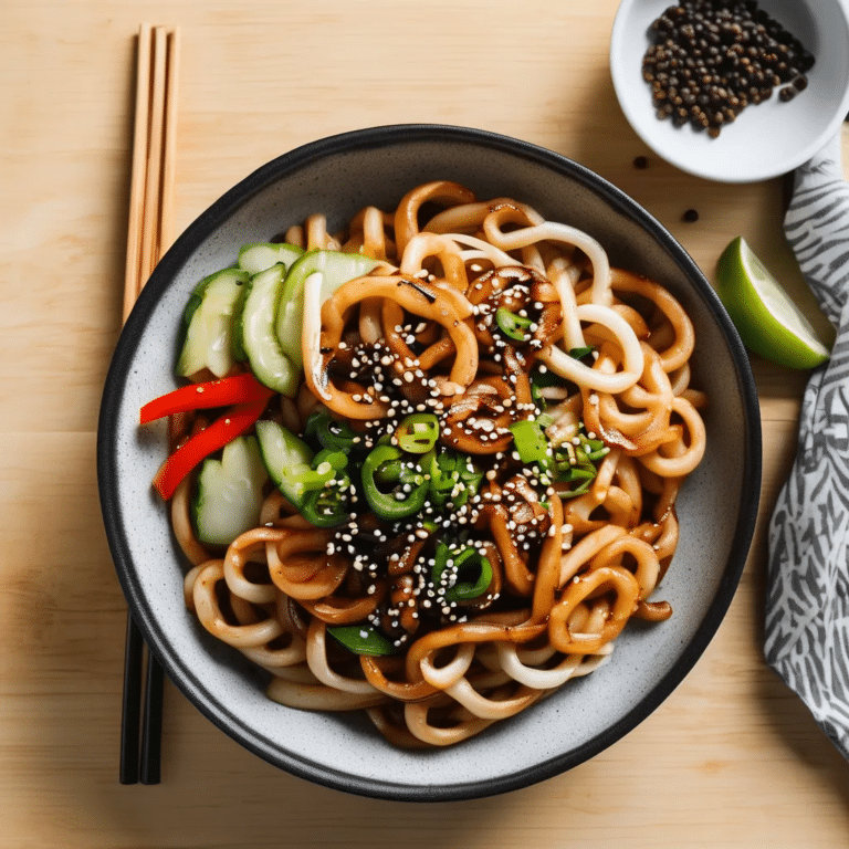 Black Pepper Stir Fried Udon