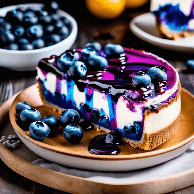 Blueberry Swirl Cheesecake