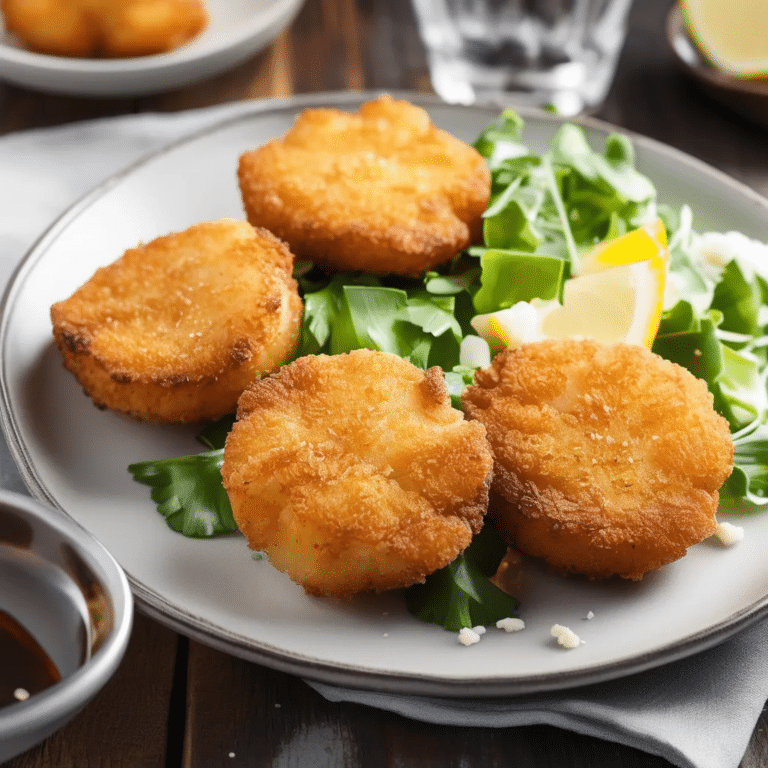 Breaded And Fried Scallops