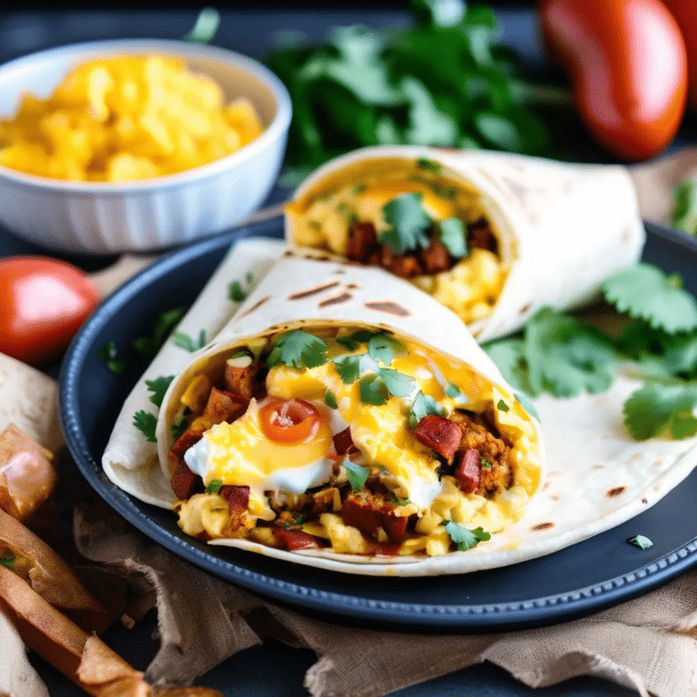 Breakfast Burrito With Potatoes And Chorizo