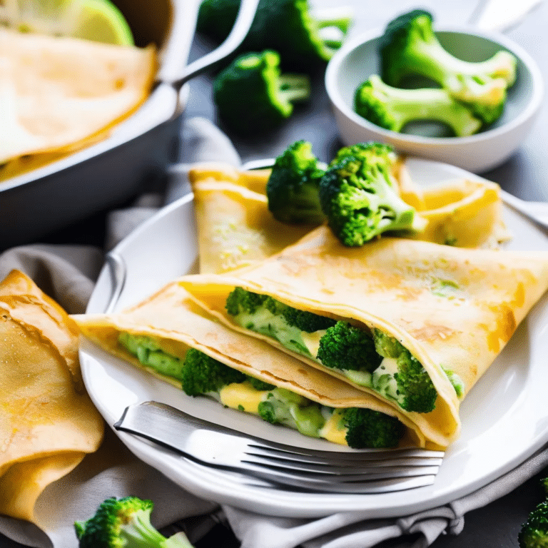 Broccoli Cheese Crepes