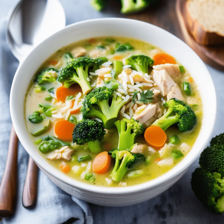 Broccoli-Chicken Rice Soup