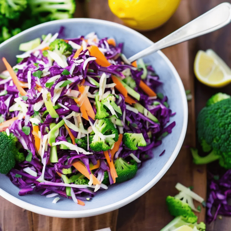 Broccoli Slaw with Lemon Dressing
