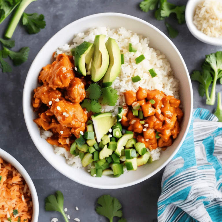 Buffalo Chicken Bowls With Cauliflower Garlic Rice