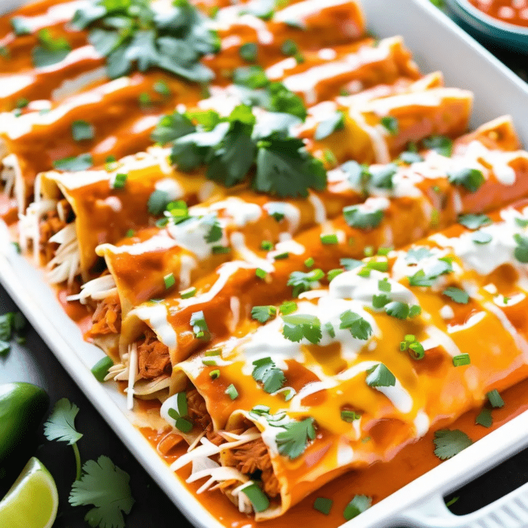 Buffalo Chicken Enchiladas