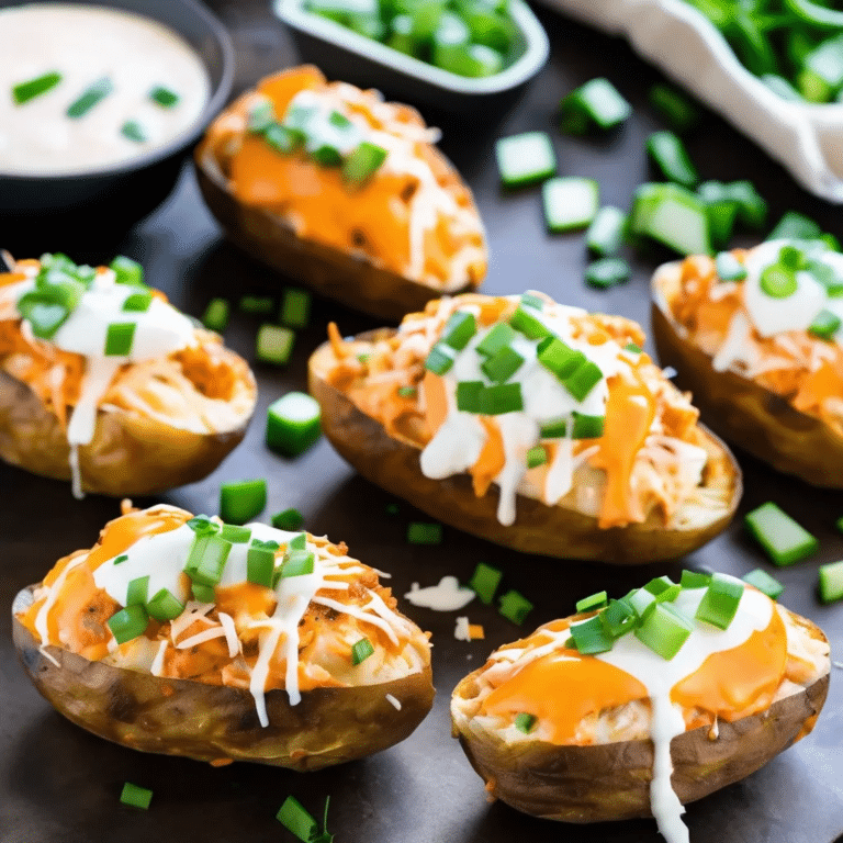 Buffalo Chicken Twice-Baked Potatoes
