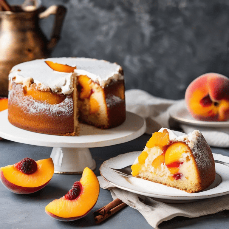 Cake with Peaches