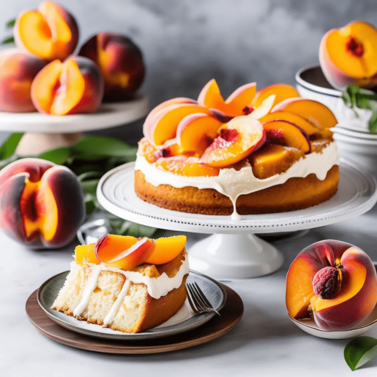 Cake with Peaches