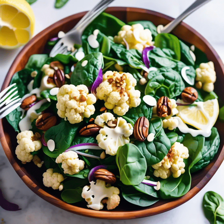 Cauliflower Spinach Salad