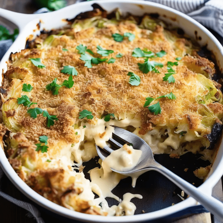 Charred Cabbage Skillet Gratin