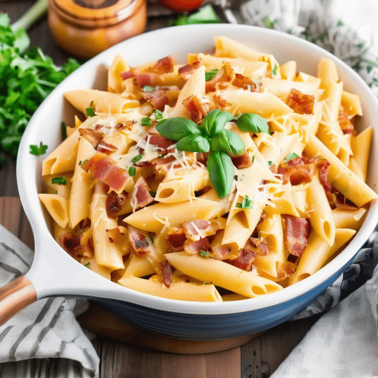 Cheddar Bacon Penne