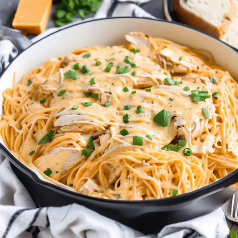 Cheddar Chicken Spaghetti