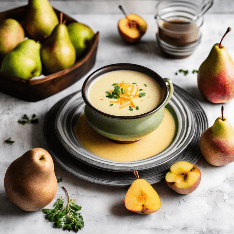 Cheddar Pear Soup