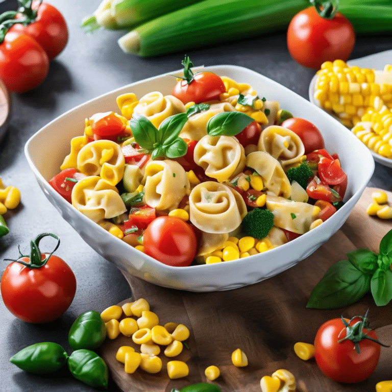 Cheese Tortellini With Tomatoes and Corn