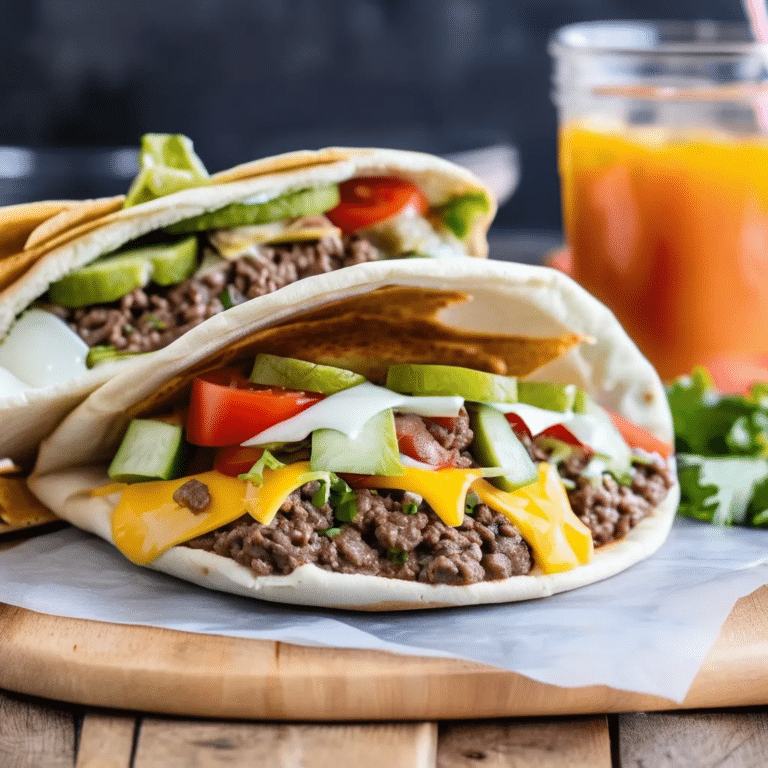 Cheeseburger Pitas