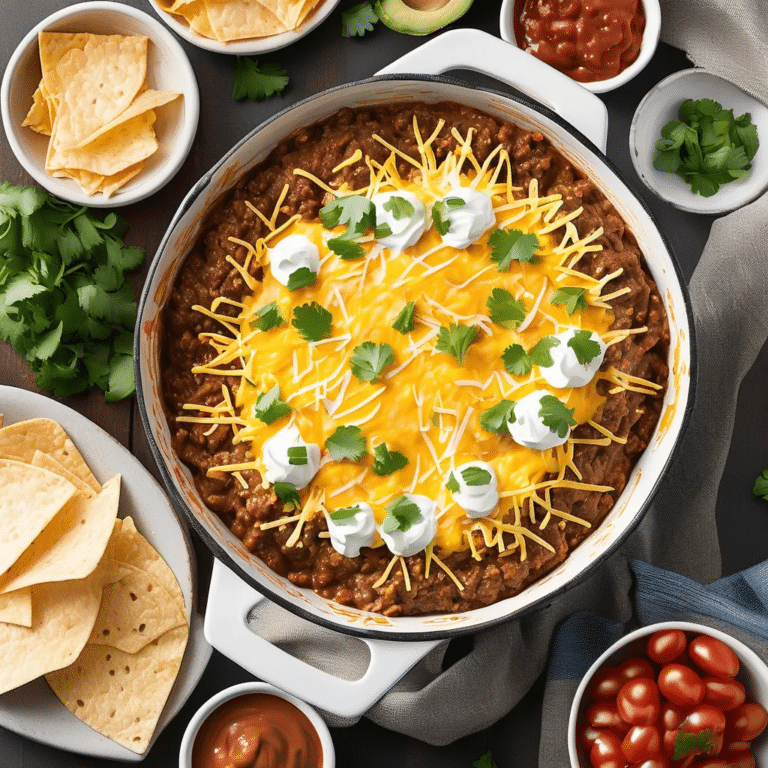 Cheesy Beef Taco Dip