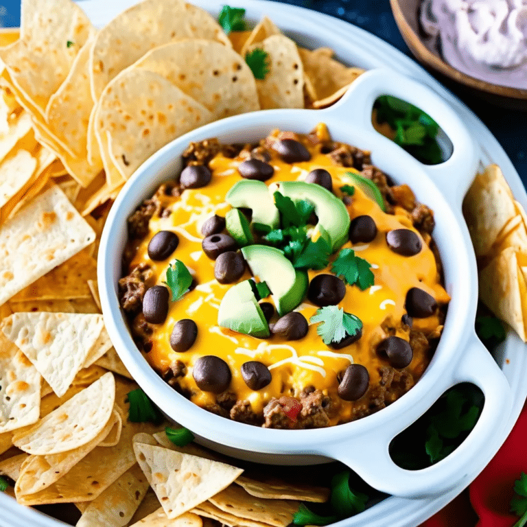 Cheesy Beef Taco Dip