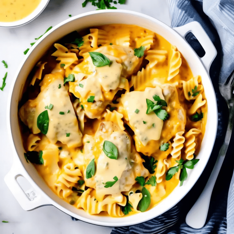Cheesy Bow Tie Chicken